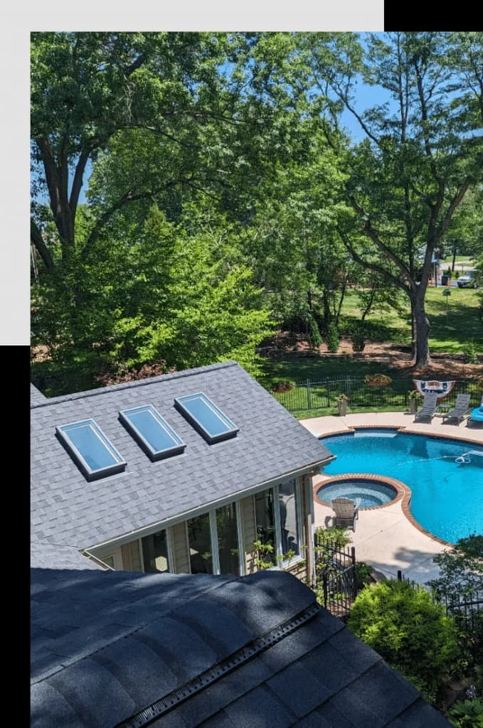 Skylights on a roof