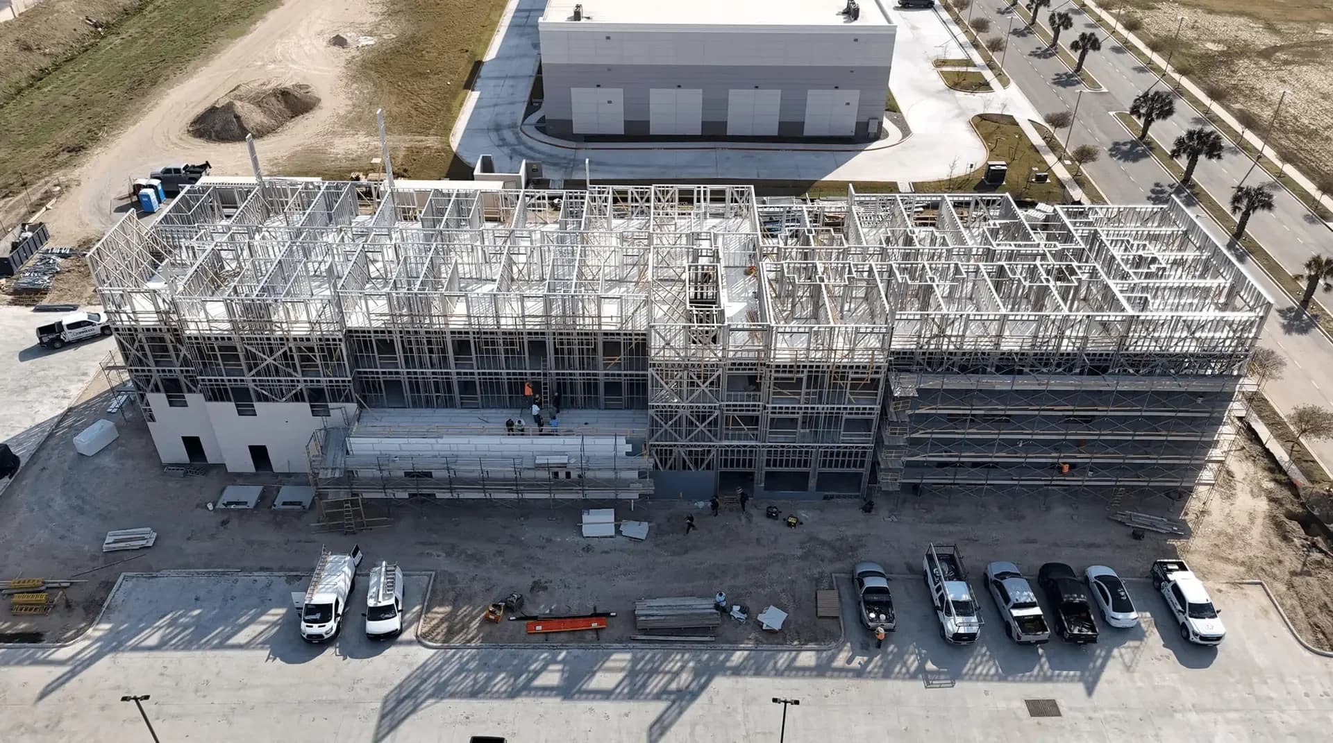 Light gauge steel framing on a Trinity Construction project