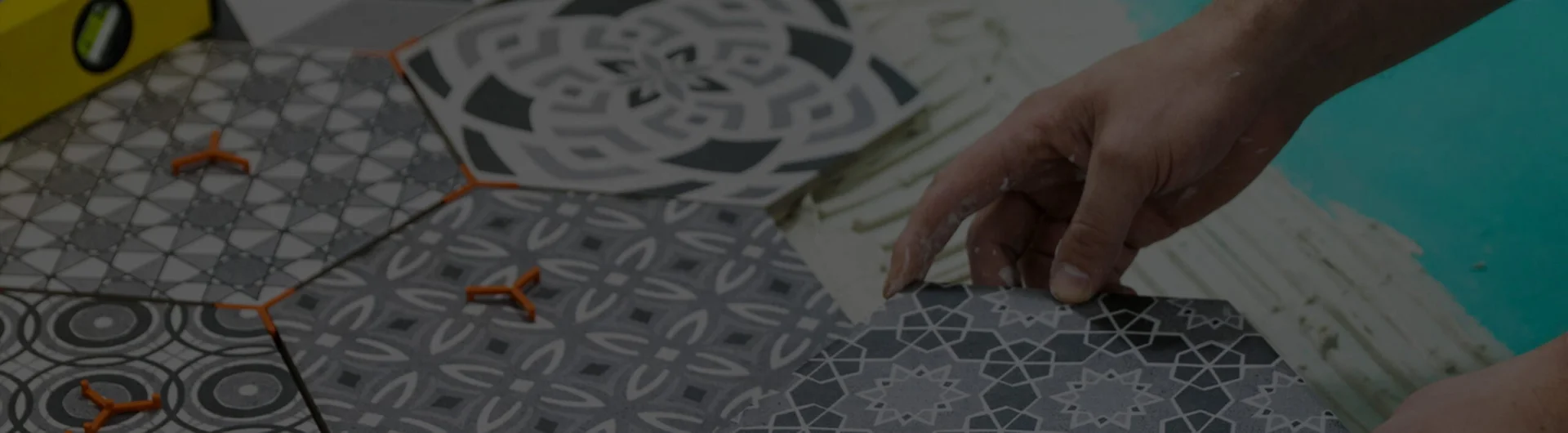 Hand Placing Tile