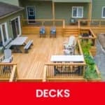 Beautiful, large backyard deck. Deck construction, build, and design in Hendersonville, TN