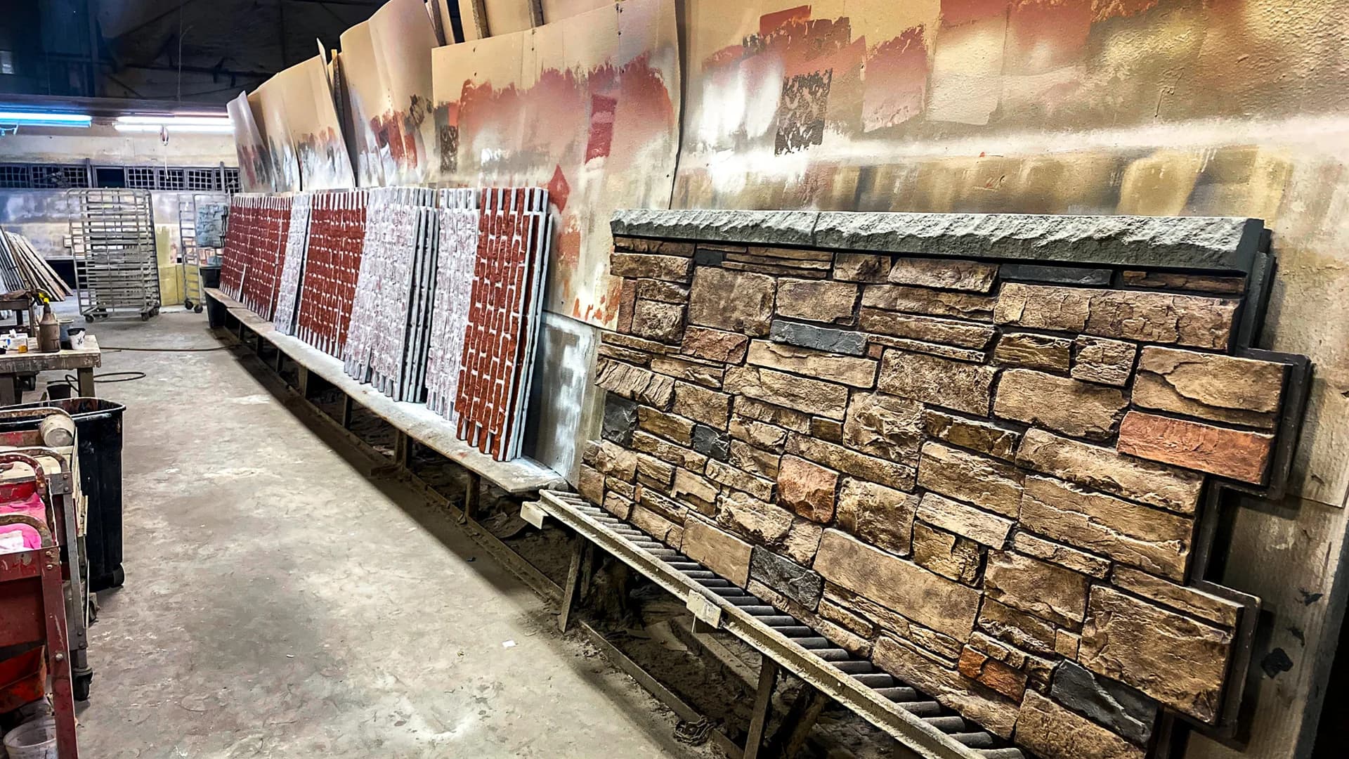 Replications Unlimited - URESTONE Panels after getting painted