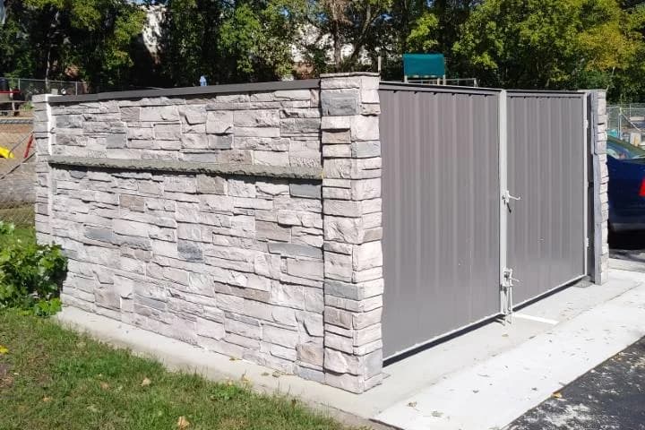 Ledgestone Dumpster Enclosure