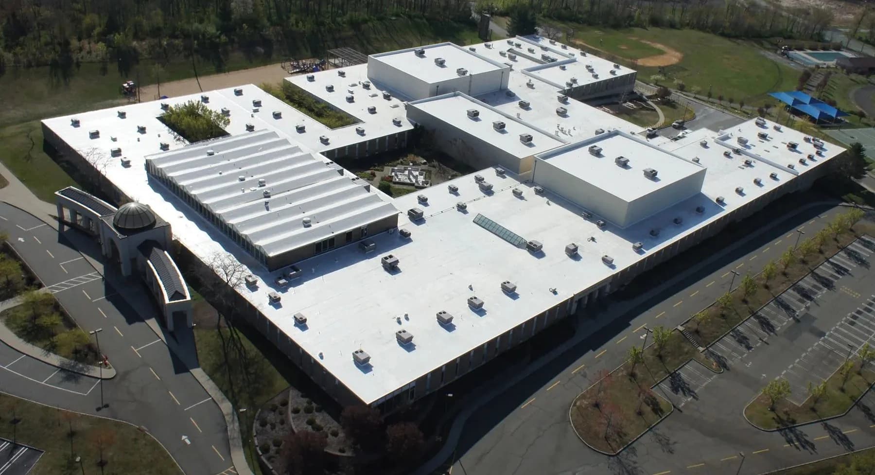 Completed roofing project by A&M Contractors.
