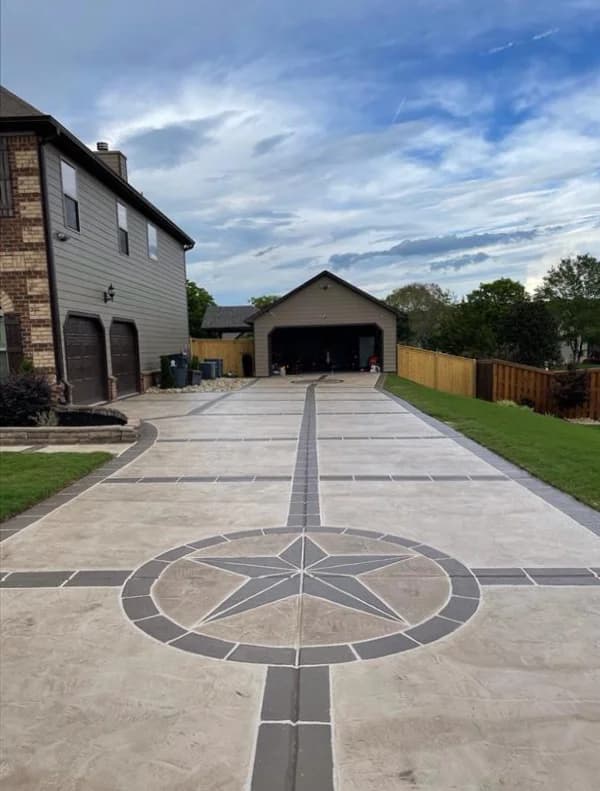 Stamped, Stained, Textured, Bordered Driveway Greenville