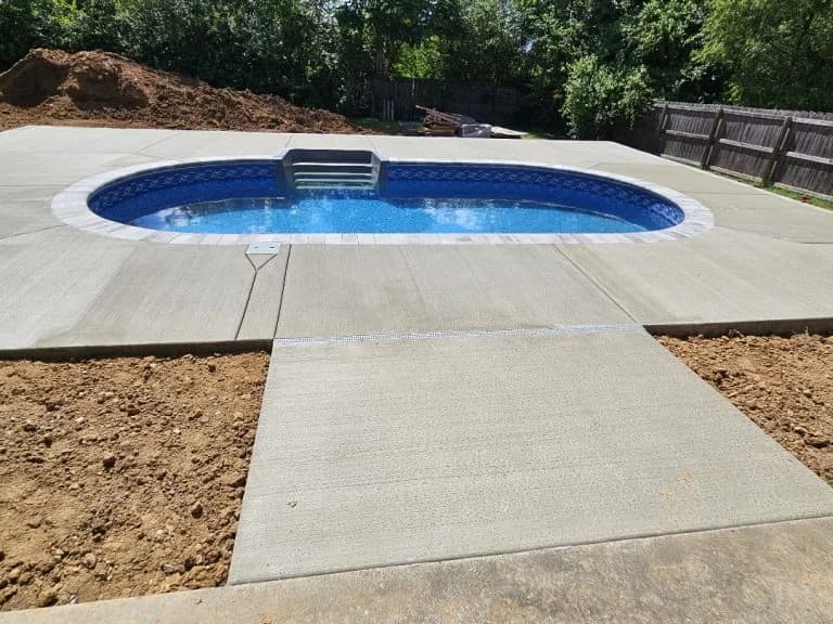 brushed concrete pool deck - The Concrete Gentlemen