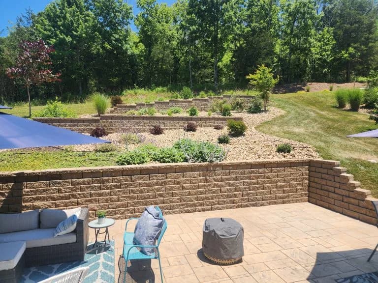 hillside hardscaping job - The Concrete Gentlemen