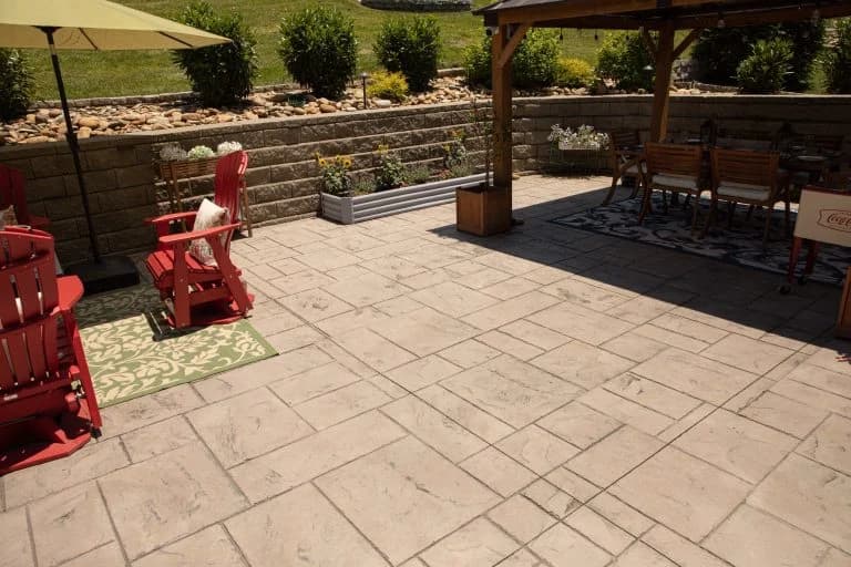 decorative concrete patio job in Nashville, Tennessee - The Concrete Gentlemen