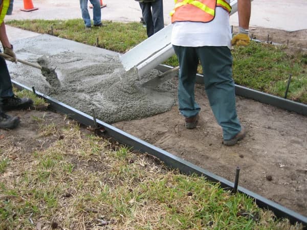 Sidewalk concrete project in Brooklyn
