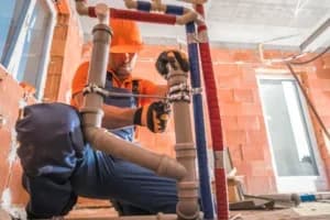 plumber water and wastewater pipeline installation