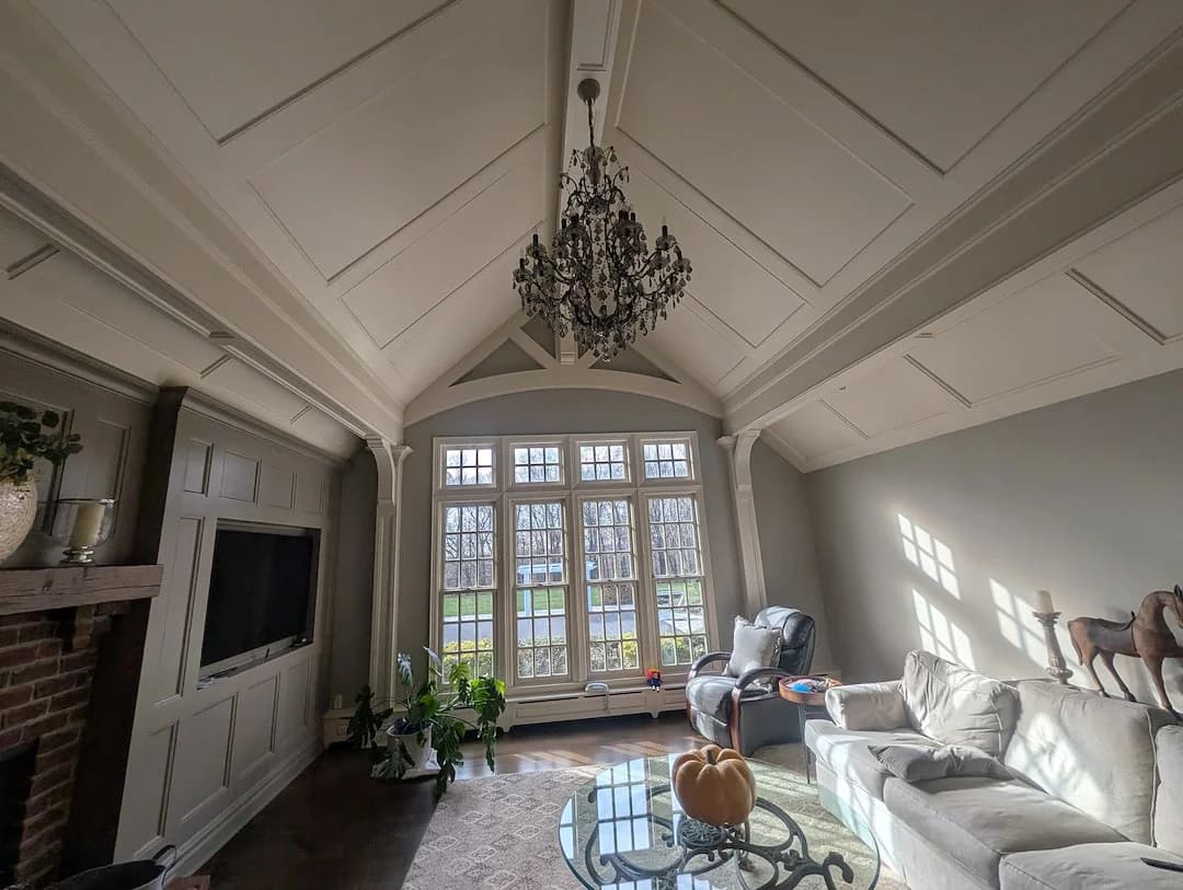 “Interior painting project in Boonton NJ featuring professionally painted walls and ceilings with clean lines and high-quality finish.”