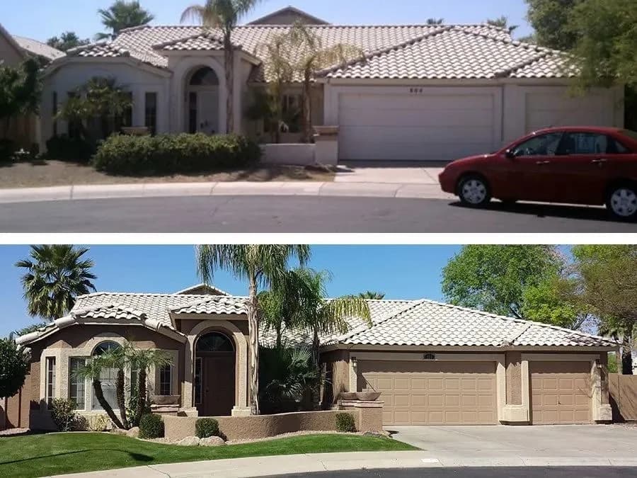 Before & After home exterior painting