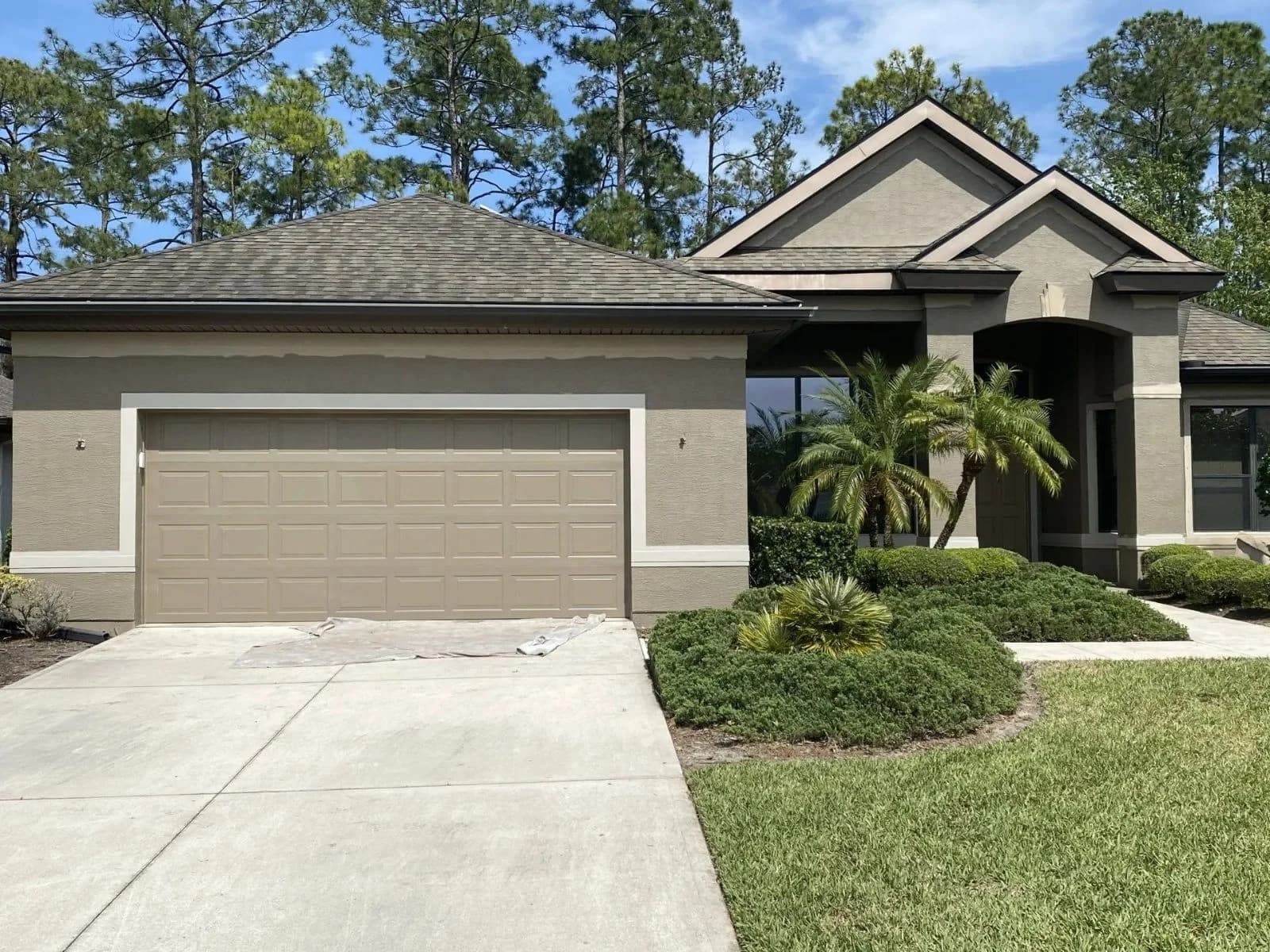 Freshly painted home exterior