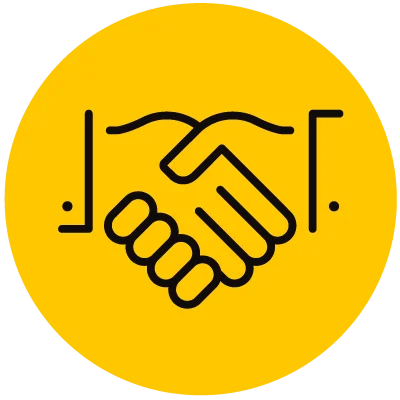 icon of two hands shaking