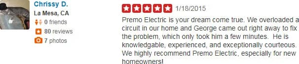 Premo Electric, San Diego portfolio photo