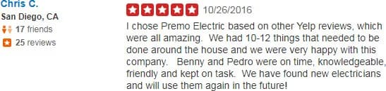 Premo Electric, San Diego portfolio photo