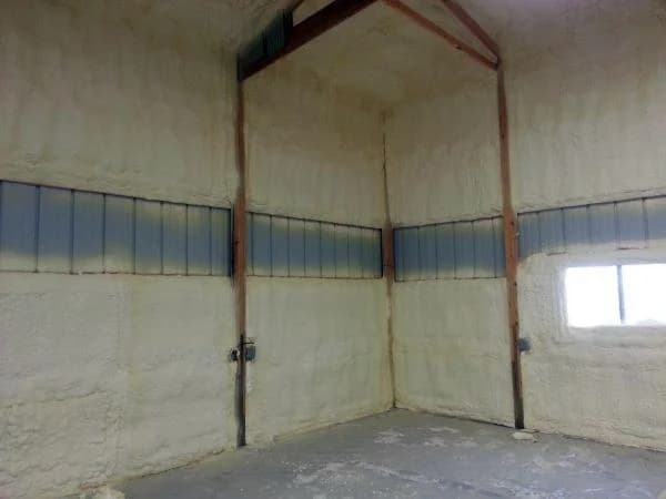 spray foam in pole barn