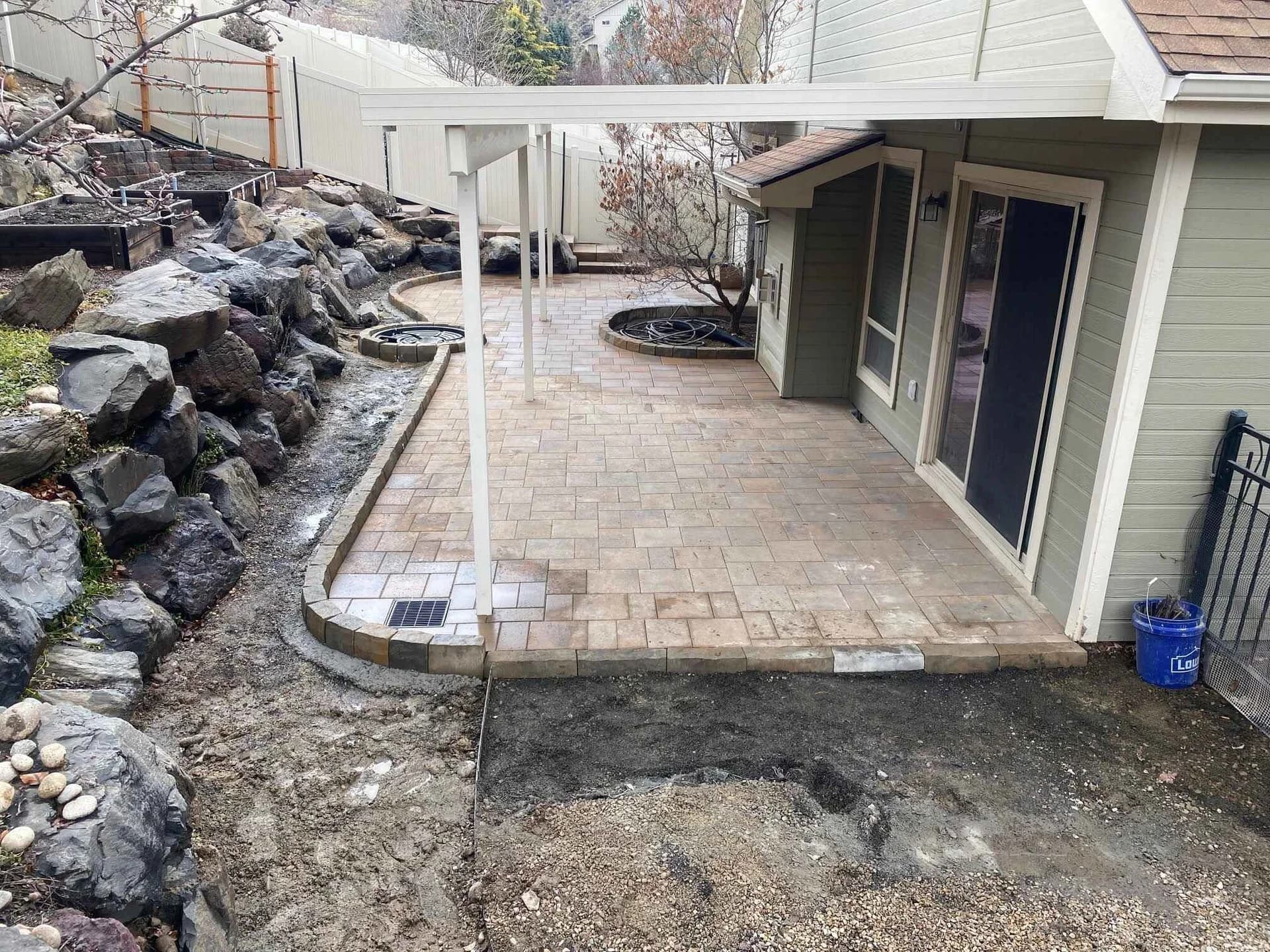 Patio Stone Renovations in Progress