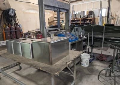 Industrial press brake for precision sheet metal bending and HVAC ductwork fabrication