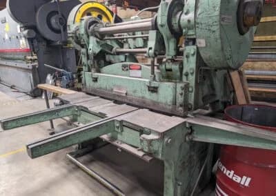 Heavy duty mechanical shear for large scale metal plate cutting at Air Controls facility
