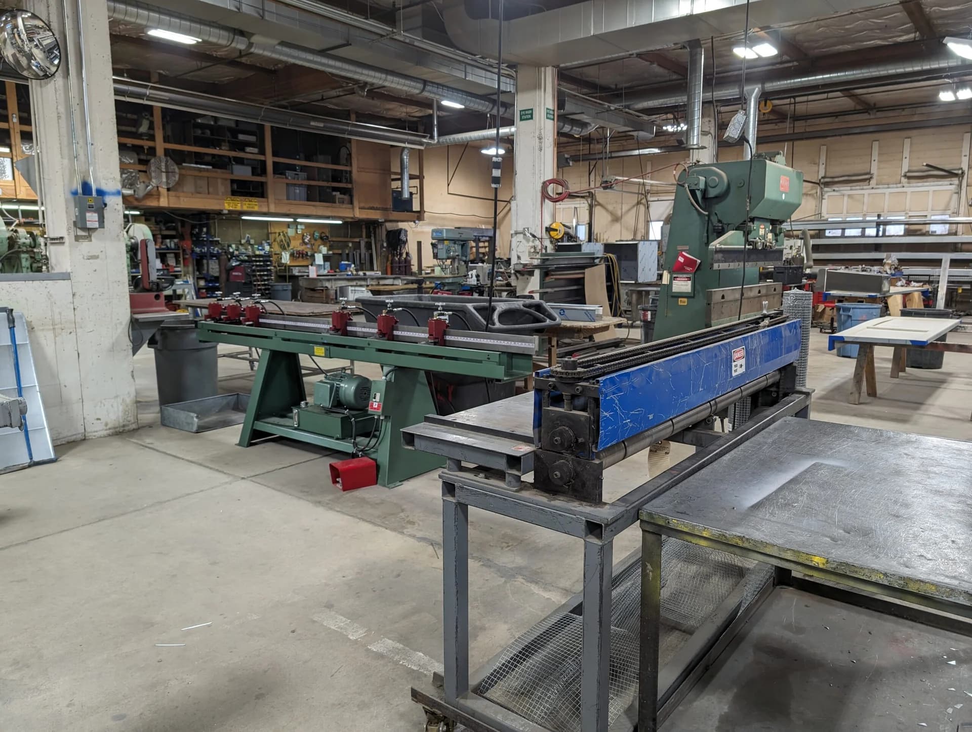 Spacious HVAC assembly area showing industrial piping and equipment storage in Billings, MT