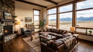 hardwood floor installation Billings MT living room finished Pierce Flooring