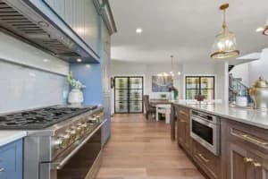 Kitchen with hardwood flooring