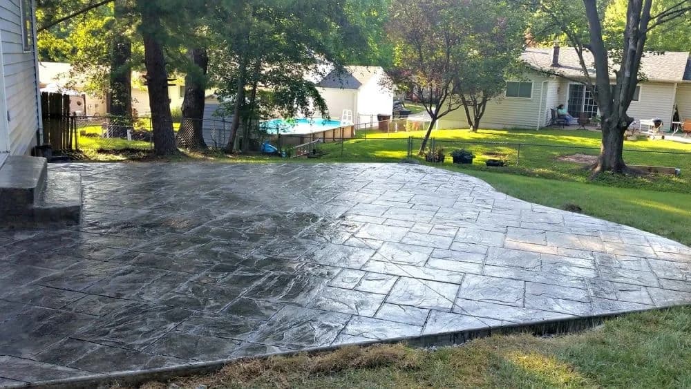 Ashlar Slate Stamped Patio St Peters