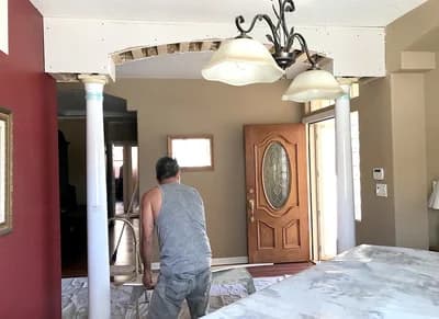Sheetrock Over frame