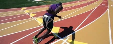 mondo flooring man running on track