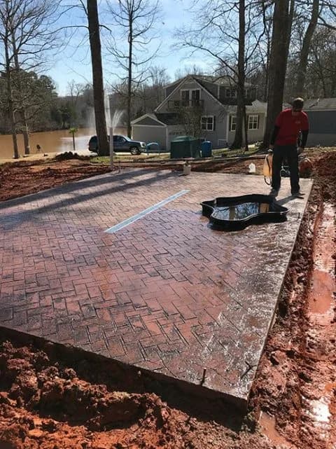 Stamped Concrete Custom Residential Project in Mint Hill