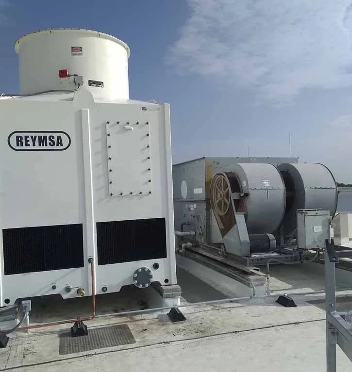 New Reymsa Cooling Tower Set and Piped by CMS