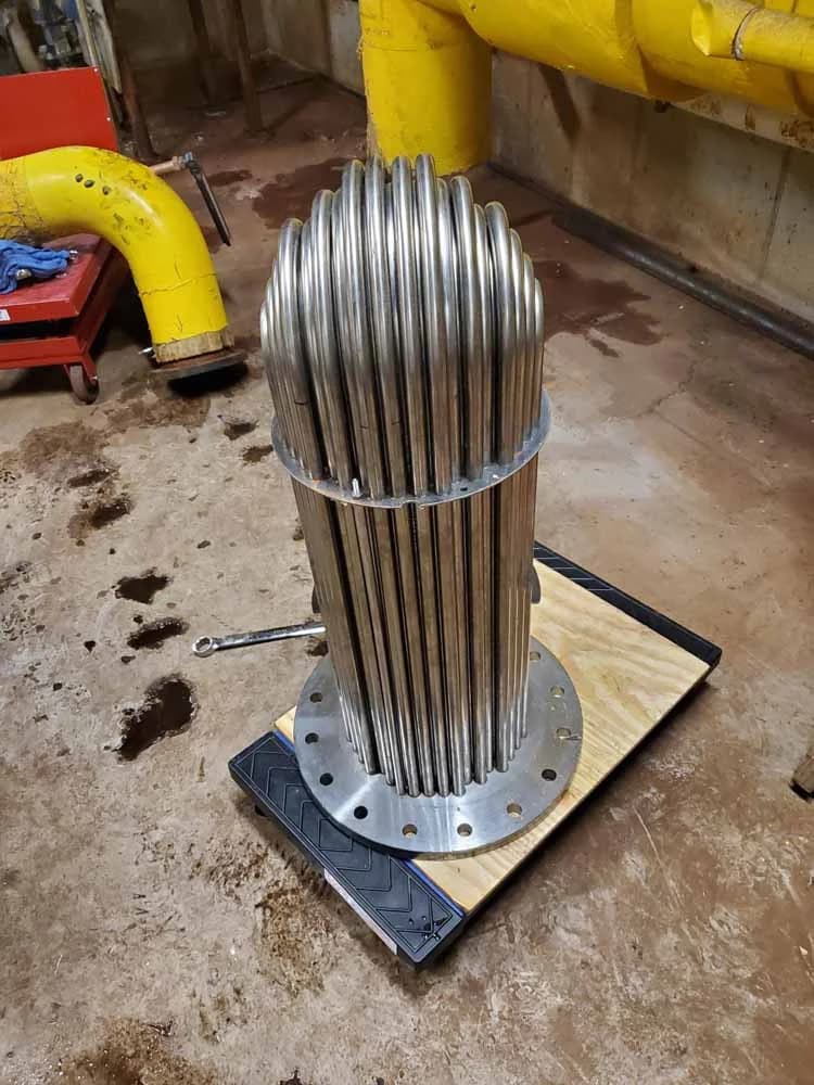 New Stainless Steel Heat Exchanger Being Installed by CMS