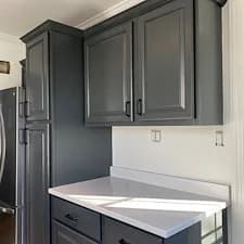 kitchen cabinet painting project in Winnetka, IL