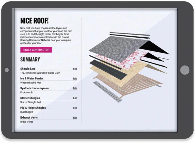 memphis roofing company build your roof online tool