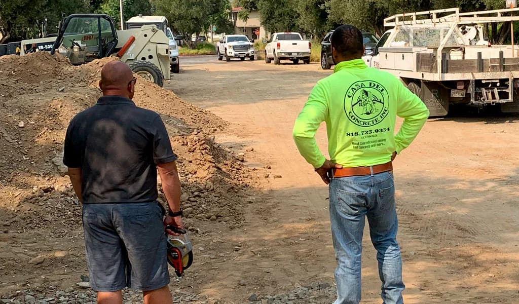 Casa Del Concrete Contractors at job site