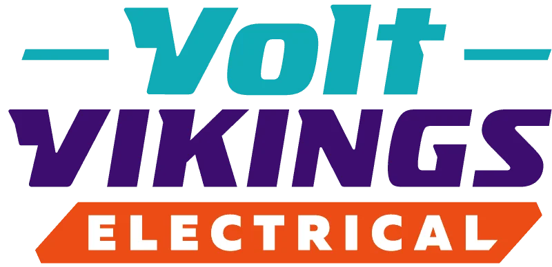 Volt Vikings Electrical logo with teal and purple text above an orange banner.