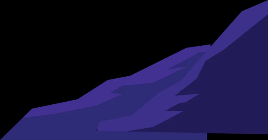 Abstract illustration of overlapping geometric shapes in shades of dark purple on a black background.