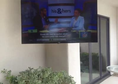 Outdoor Patio Entertainment TV Set Up