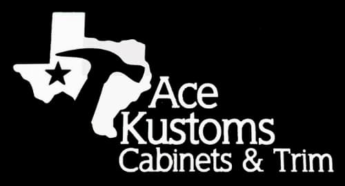 Ace Kustoms Cabinets & Trim logo featuring a Texas outline and star, representing innovative cabinetry solutions and advanced home remodeling technologies.