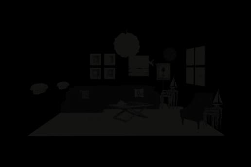 Stylized living room illustration featuring a dark sofa, accent chair, and decorative elements, representing custom interior design solutions for enhancing home aesthetics and functionality.
