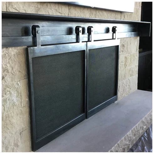 Custom fireplace screens