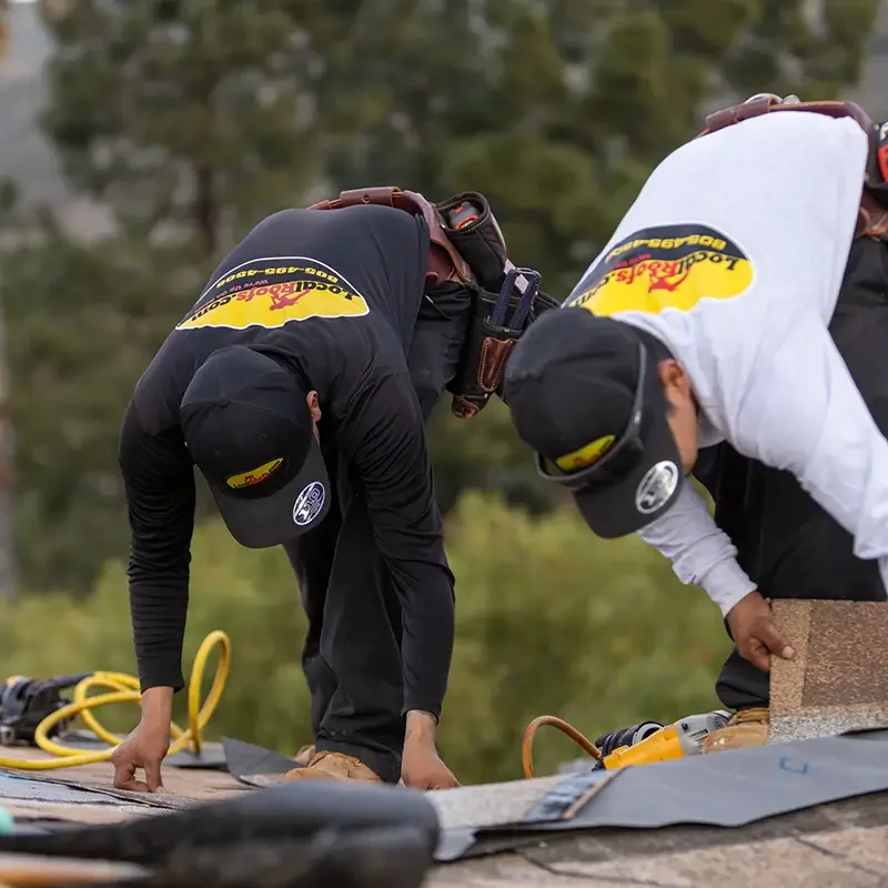 LocalRoofs roofers working on a roof, roofing jobs at LocalRoofs