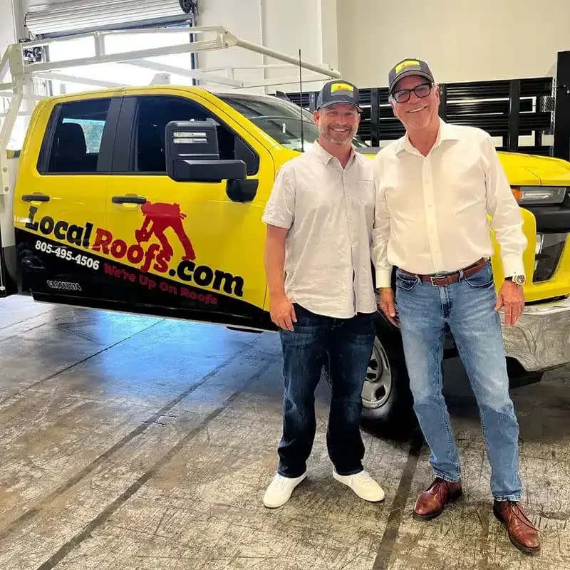 LocalRoofs CEO, Branden Dickey, and Chairman, Robin Richards