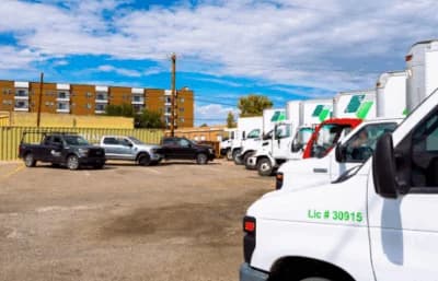 Garrity Insulation trucks in Albuquerque, NM