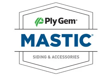 Ply Gem Mastic logo for siding and accessories, emphasizing quality materials for home exterior renovations in Pittsburgh.