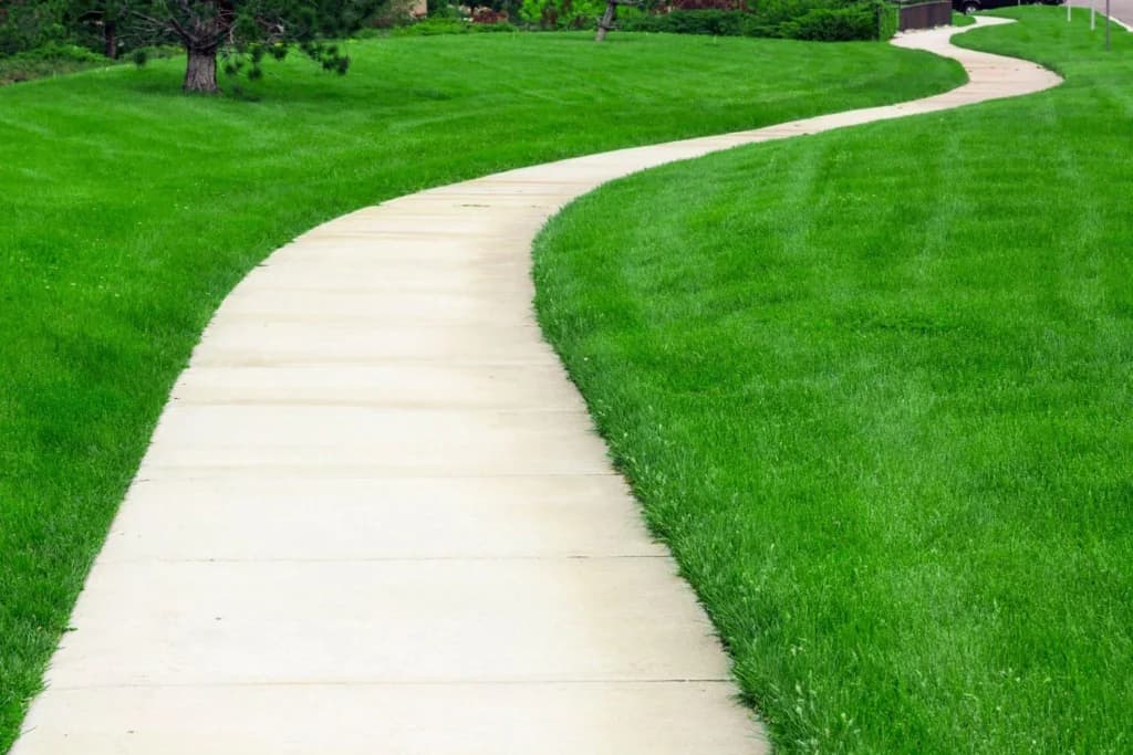 long and winding concrete sidewalk in Port Orange, FL