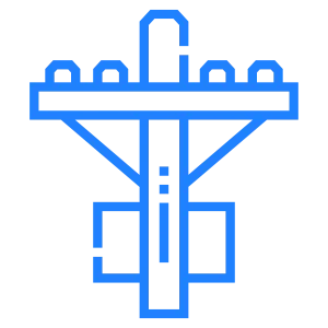 Simple graphic of a power line