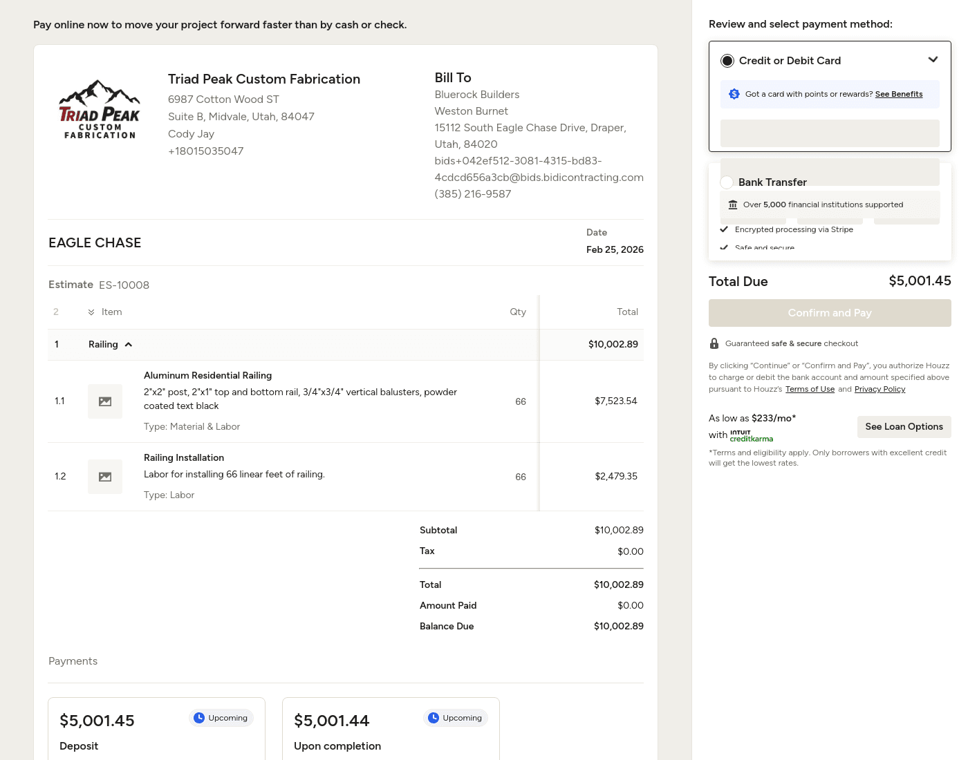 Triad Peak Custom Fabrication portfolio photo