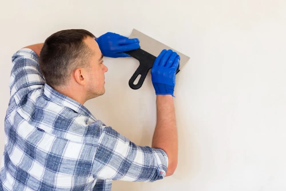 Drywall ceiling crack repair