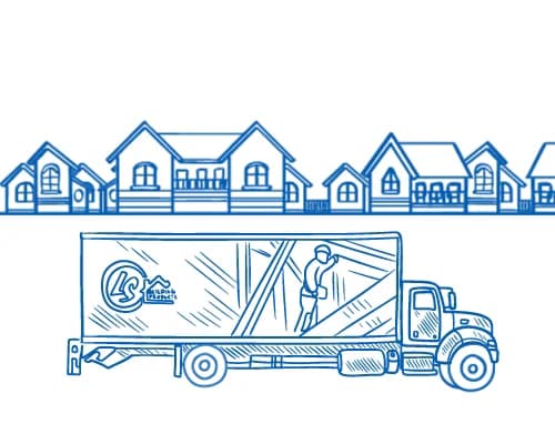 LS Building Products delivery truck